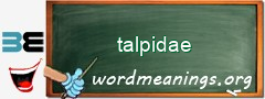 WordMeaning blackboard for talpidae